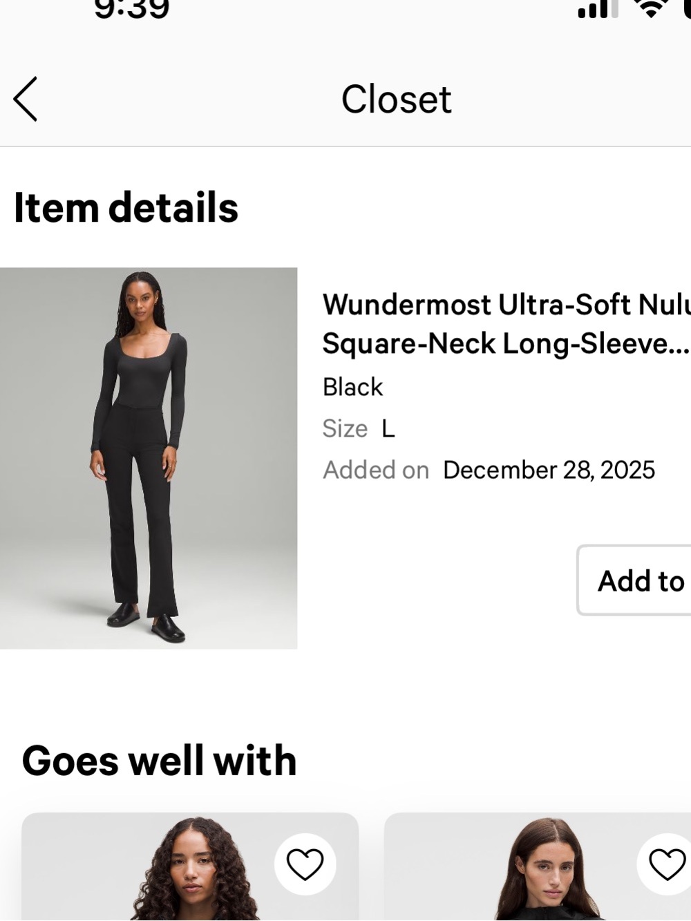 lululemon athletica wundermost nulu Black bodysuit large